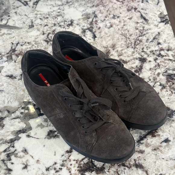 Prada Other - Prada Men's  Black/Gray Suede Sneakers